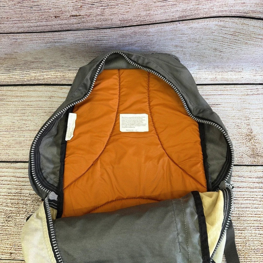 Eddie Bauer Large Gray Nylon Hiking Camping Daypack Backpack Multi Pocket Used
